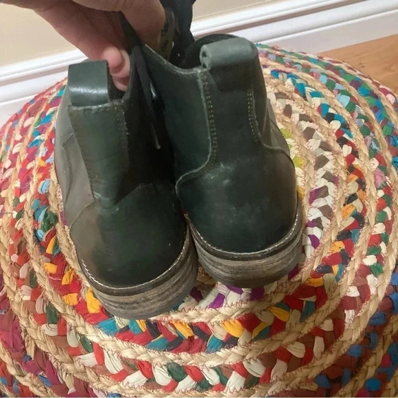 Call It Spring  green leather Oxford boots - Picture 3 of 7